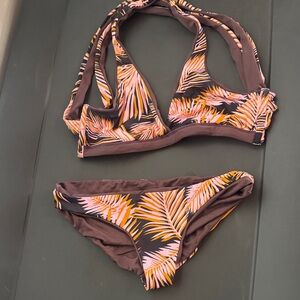 Tropical Print Bikini Set